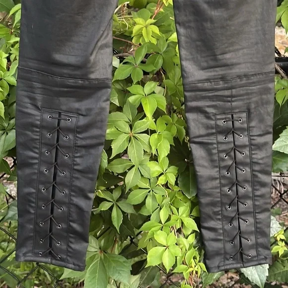 Rag & Bone skinny jeans, back ankle lace up, wax denim, size 28 - Picture 4 of 7